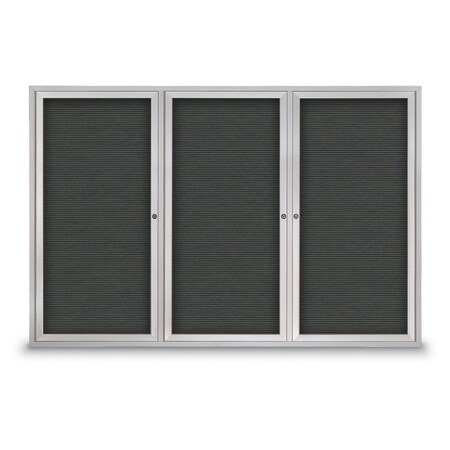 United Visual Products Open Faced Traditional Rounded Corkboard UV643ARC-WHITE-KEYLIME